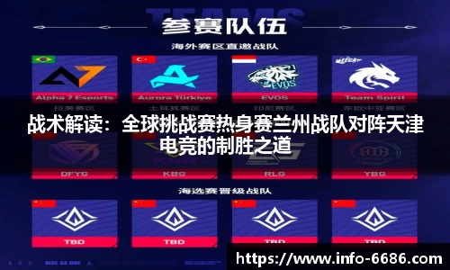 战术解读：全球挑战赛热身赛兰州战队对阵天津电竞的制胜之道